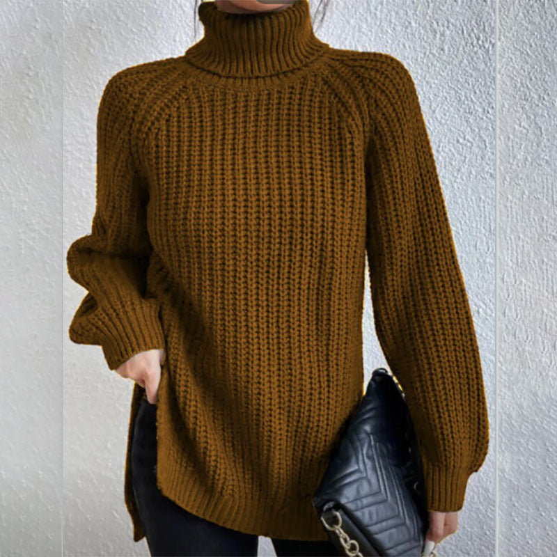 Éloïse™ | Suéter de Cuello Alto con Detalle de Abertura