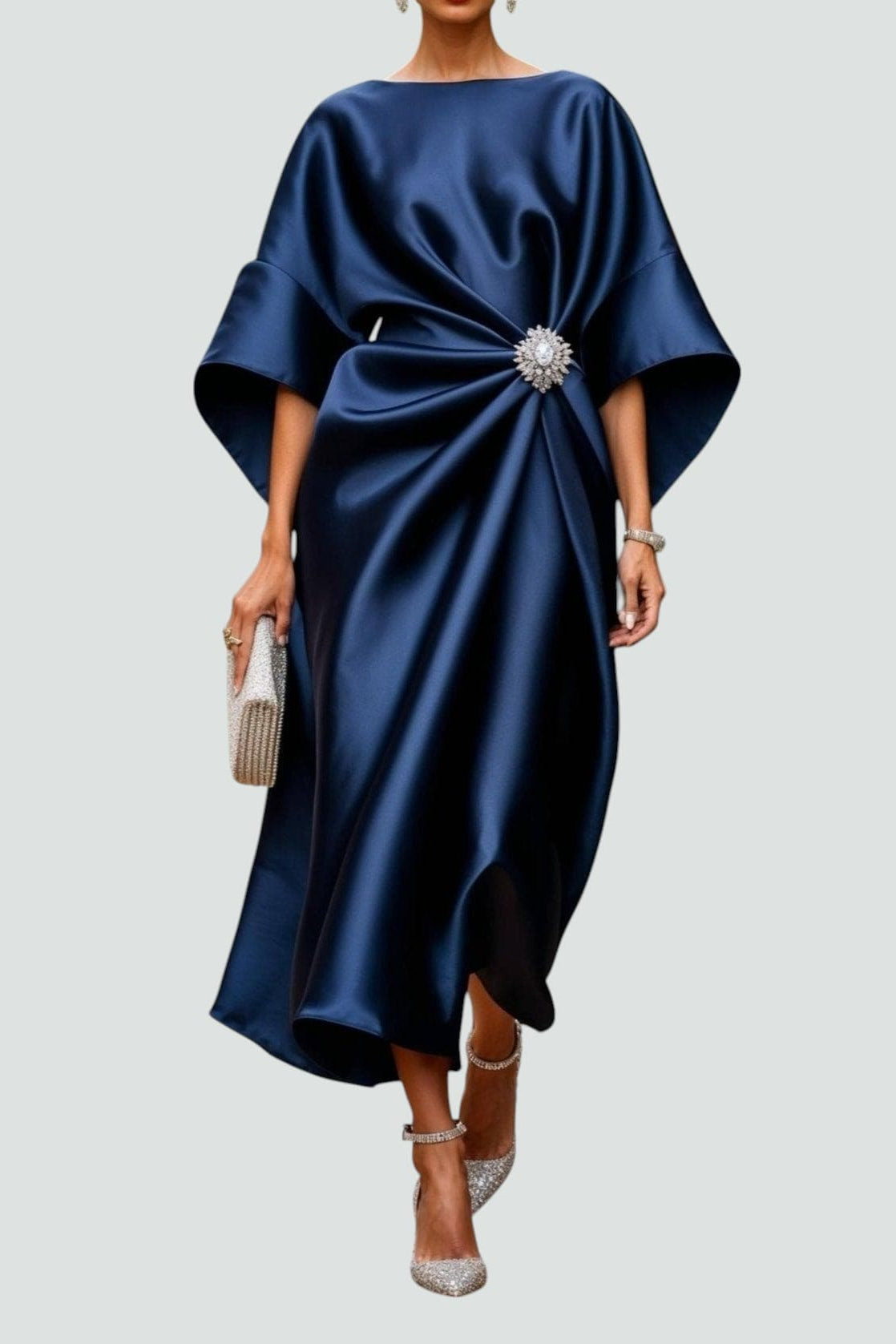 Leya™ | Vestido Brillo Satén