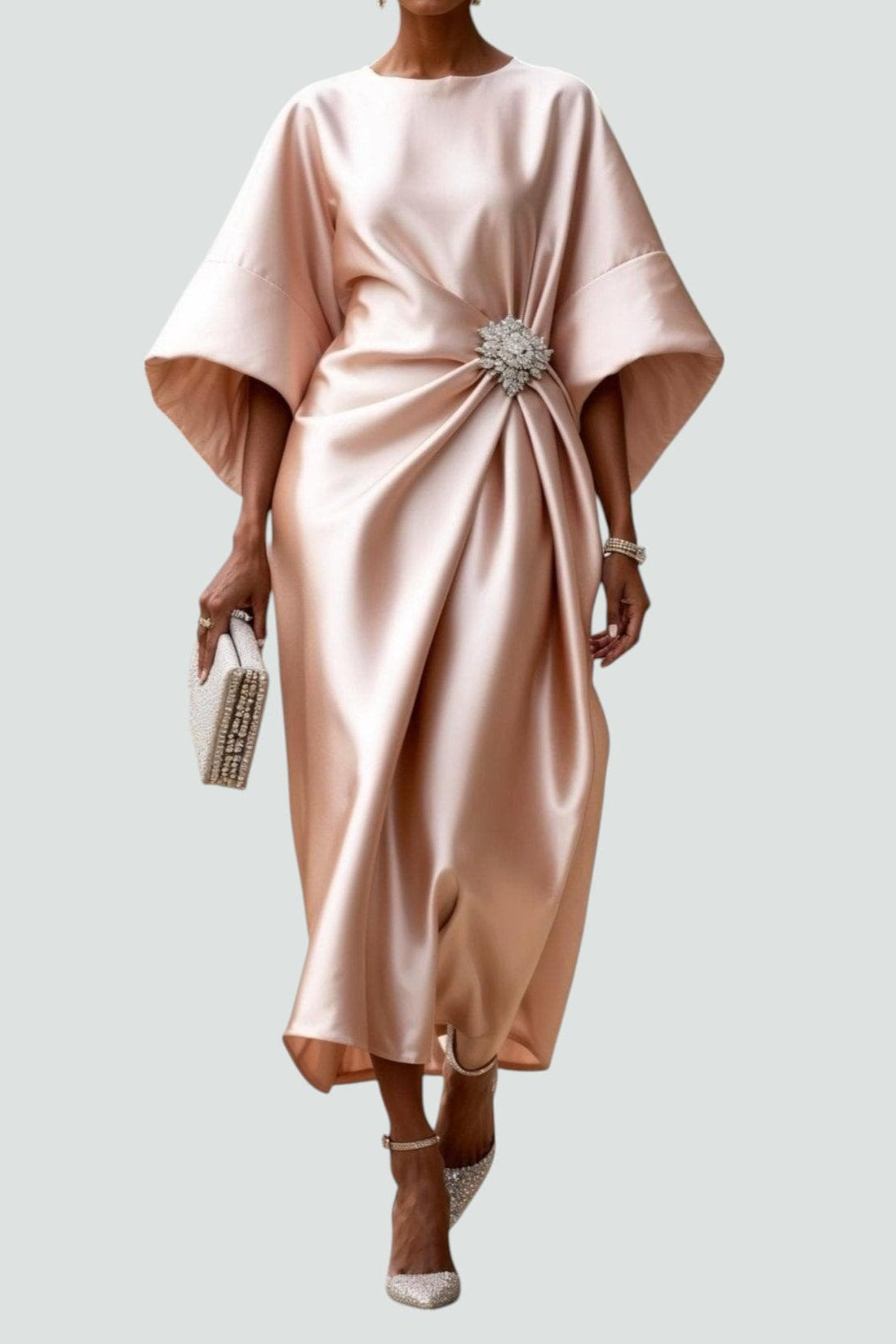 Leya™ | Vestido Brillo Satén
