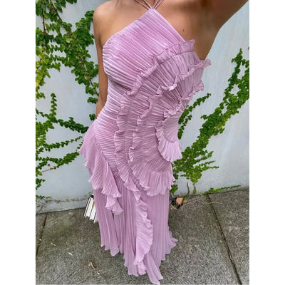 Isabella – Vestido largo con volantes