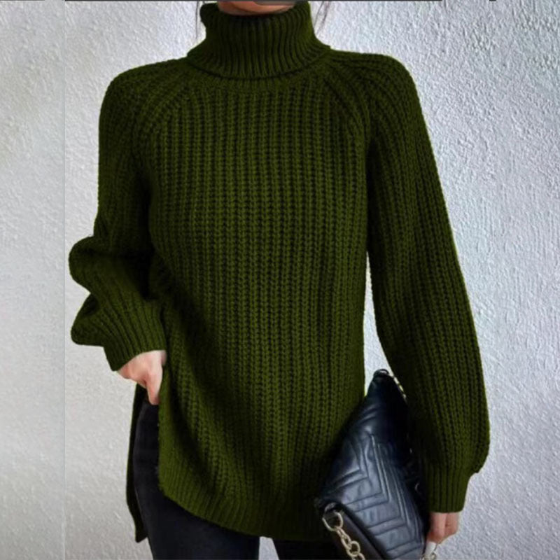Éloïse™ | Suéter de Cuello Alto con Detalle de Abertura