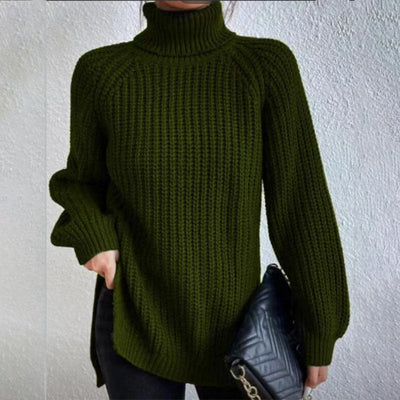 Éloïse™ | Suéter de Cuello Alto con Detalle de Abertura