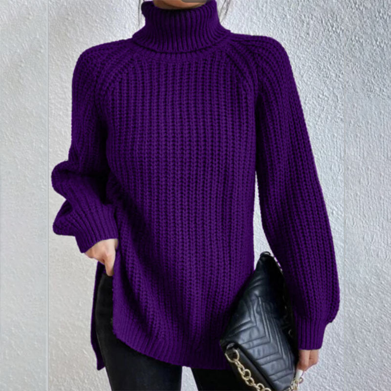 Éloïse™ | Suéter de Cuello Alto con Detalle de Abertura