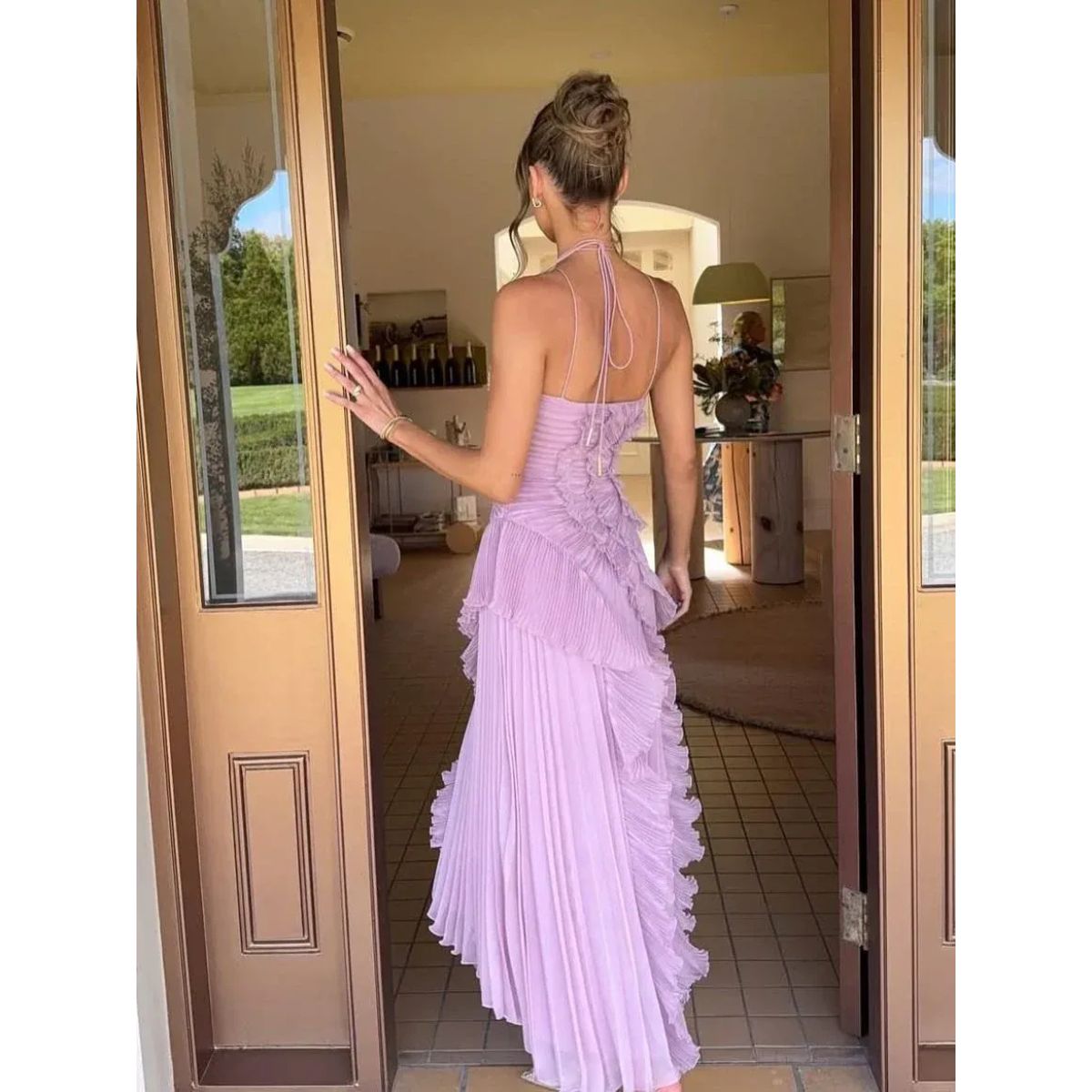 Isabella – Vestido largo con volantes