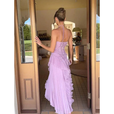 Isabella – Vestido largo con volantes