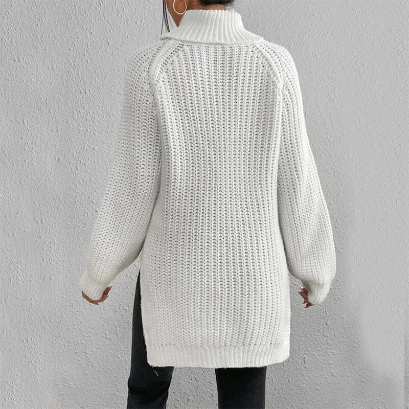 Éloïse™ | Suéter de Cuello Alto con Detalle de Abertura