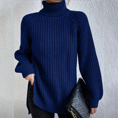 Éloïse™ | Suéter de Cuello Alto con Detalle de Abertura