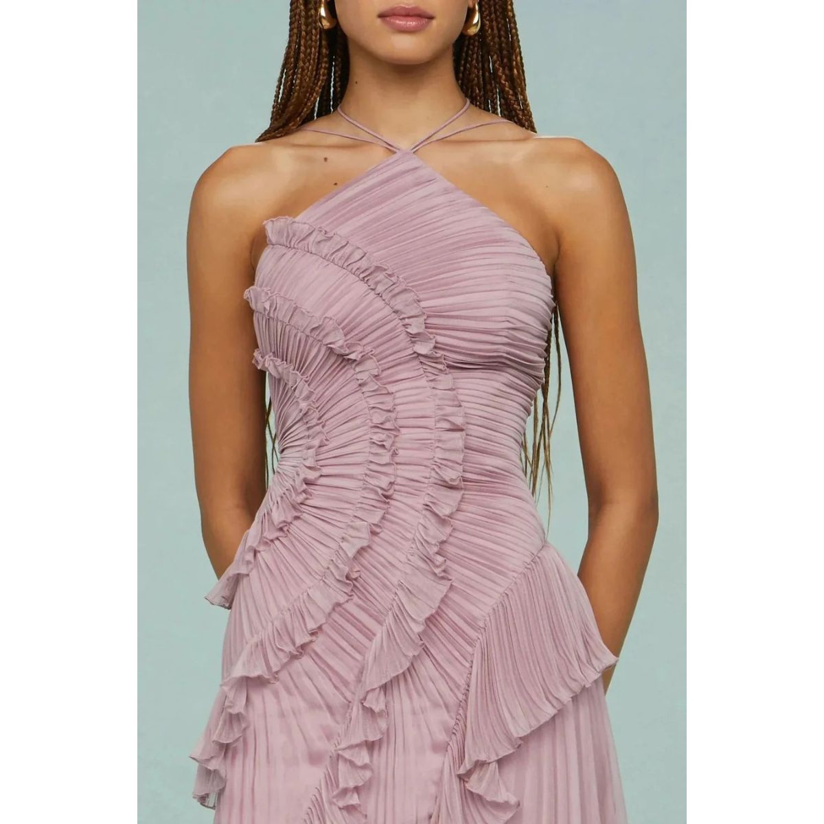Isabella – Vestido largo con volantes