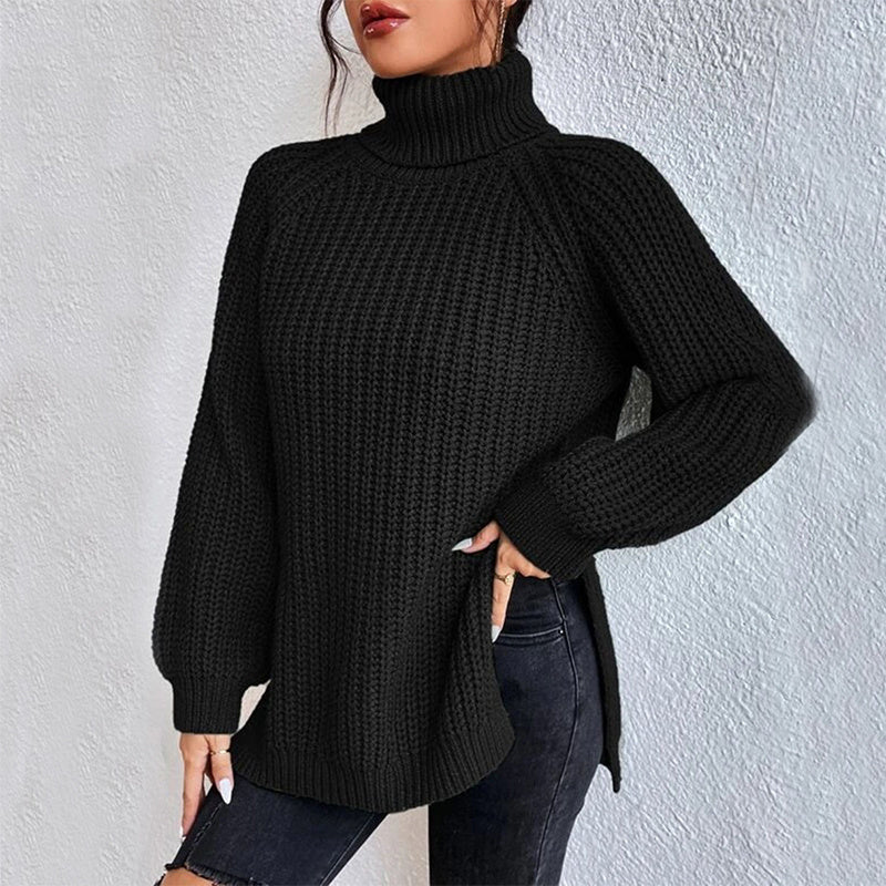 Éloïse™ | Suéter de Cuello Alto con Detalle de Abertura
