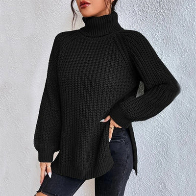 Éloïse™ | Suéter de Cuello Alto con Detalle de Abertura