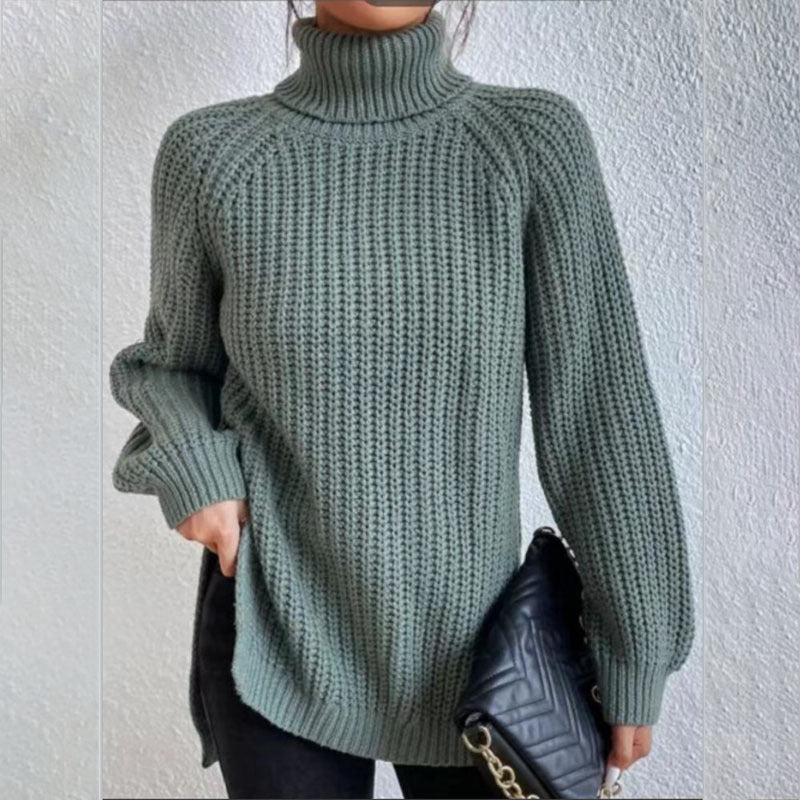 Éloïse™ | Suéter de Cuello Alto con Detalle de Abertura