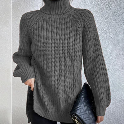 Éloïse™ | Suéter de Cuello Alto con Detalle de Abertura