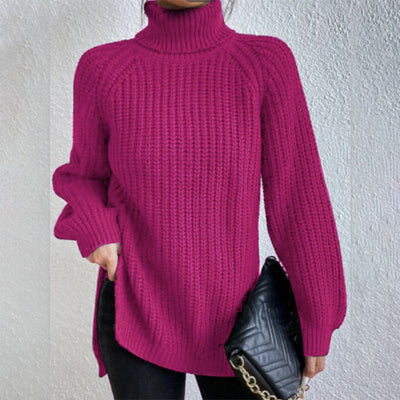 Éloïse™ | Suéter de Cuello Alto con Detalle de Abertura