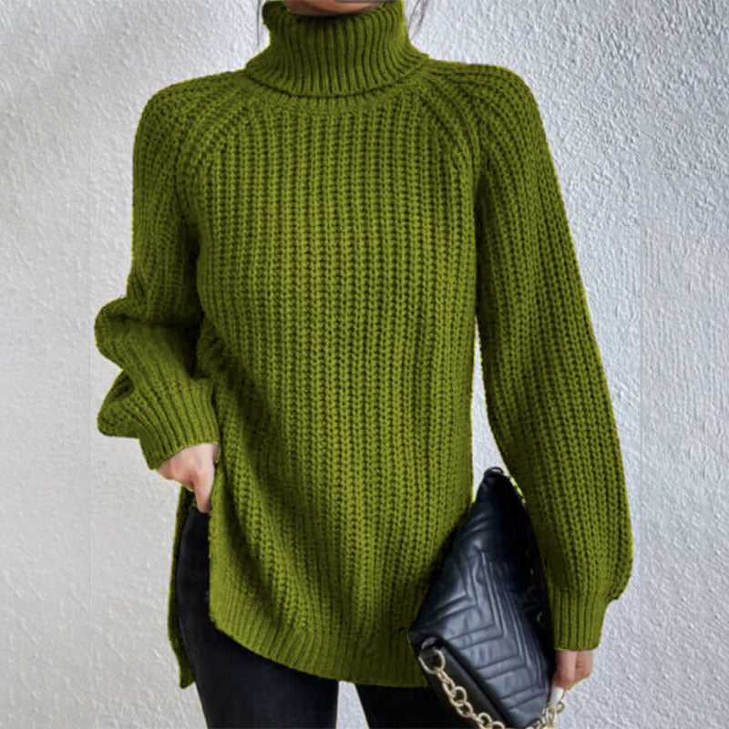 Éloïse™ | Suéter de Cuello Alto con Detalle de Abertura