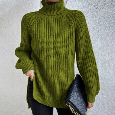 Éloïse™ | Suéter de Cuello Alto con Detalle de Abertura
