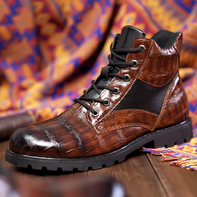 Rendell™ | Botas de piel de cocodrilo
