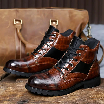 Rendell™ | Botas de piel de cocodrilo