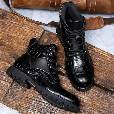 Rendell™ | Botas de piel de cocodrilo