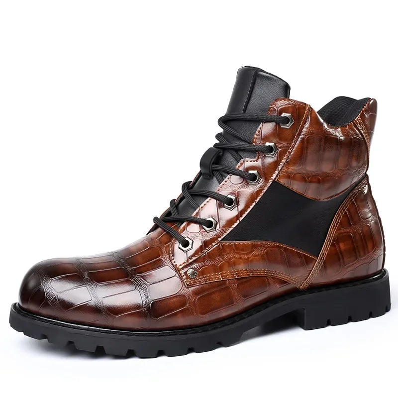 Rendell™ | Botas de piel de cocodrilo
