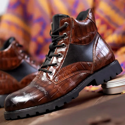Rendell™ | Botas de piel de cocodrilo