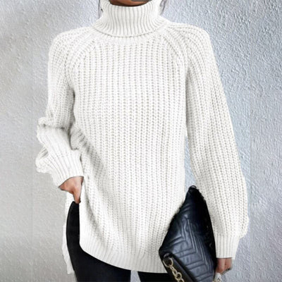 Éloïse™ | Suéter de Cuello Alto con Detalle de Abertura