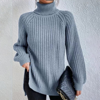 Éloïse™ | Suéter de Cuello Alto con Detalle de Abertura