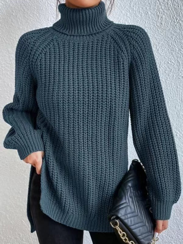Éloïse™ | Suéter de Cuello Alto con Detalle de Abertura