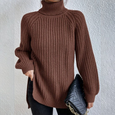 Éloïse™ | Suéter de Cuello Alto con Detalle de Abertura