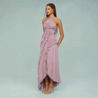 Isabella – Vestido largo con volantes