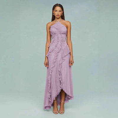 Isabella – Vestido largo con volantes