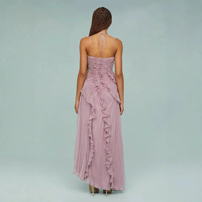 Isabella – Vestido largo con volantes